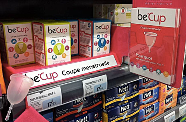 Be'Cup en supermarché