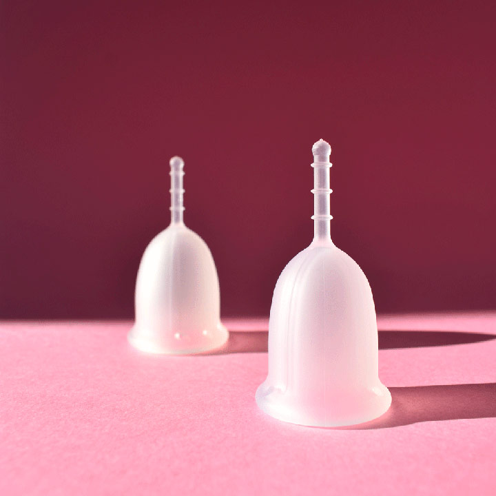 2 coupes menstruelles transparentes Claricup